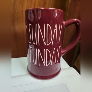 Rae Dunn Mug Stein Sunday Funday Football New